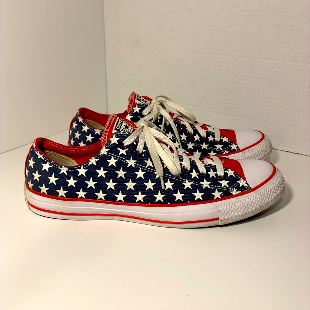 Converse Chuck Taylor USA Star Print Sneakers, Mens size 11.5 Red White and Blue